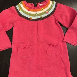 Gymboree Pink and Multicolor Sweater Dress